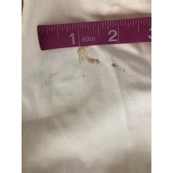 Peter Som  Button Romper Belted Collared Full Zip Denim White Size 4 - Picture 6 of 8